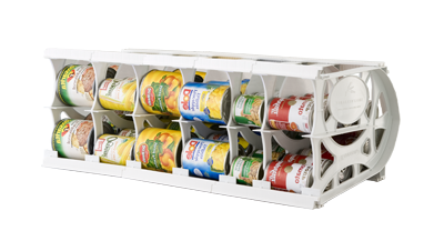 Shelf Reliance Cansolidator Holds 20 Cans w/Rotation & Adjustable System (Used)