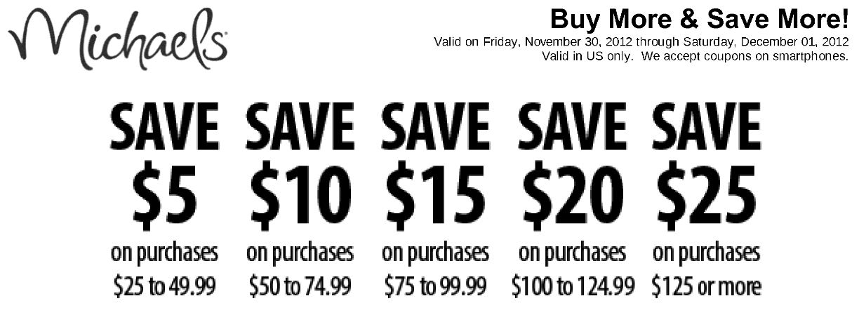 Michaels  Coupons for 1/1/15 & 1/2/15! - SHIP SAVES