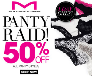 Maidenform Pantry Raid Sale: 50% off All Panties, 10/25 Only :: Southern  Savers