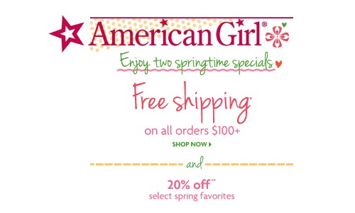 american girl free shipping code