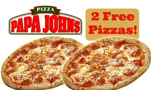 Two Free Pizzas & $25 eGift Card - Papa John's