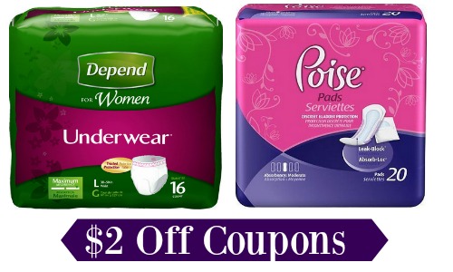 Depend & Poise Coupons  Pads For $2.89 :: Southern Savers