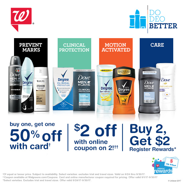 Do Deo Better with Dove, Degree & Deals at Walgreens Southern Savers