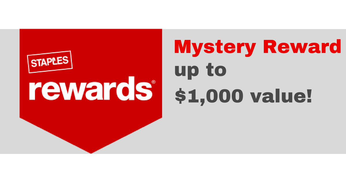 Staples Rewards Mystery Reward up to 1,000 Southern Savers