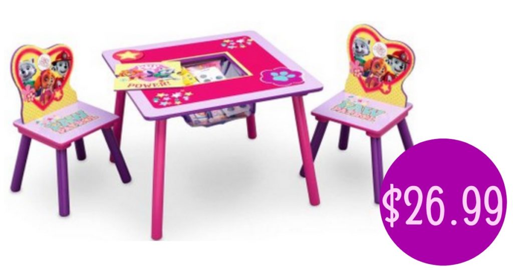 childrens paw patrol table and chairs