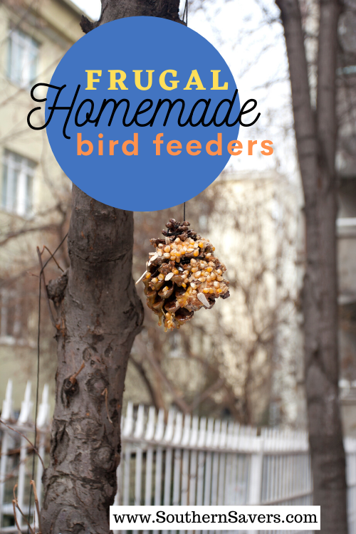 Don't spend your money on expensive bird feeders—you can make frugal homemade bird feeders for little to nothing, and best of all, it's a great kid project!