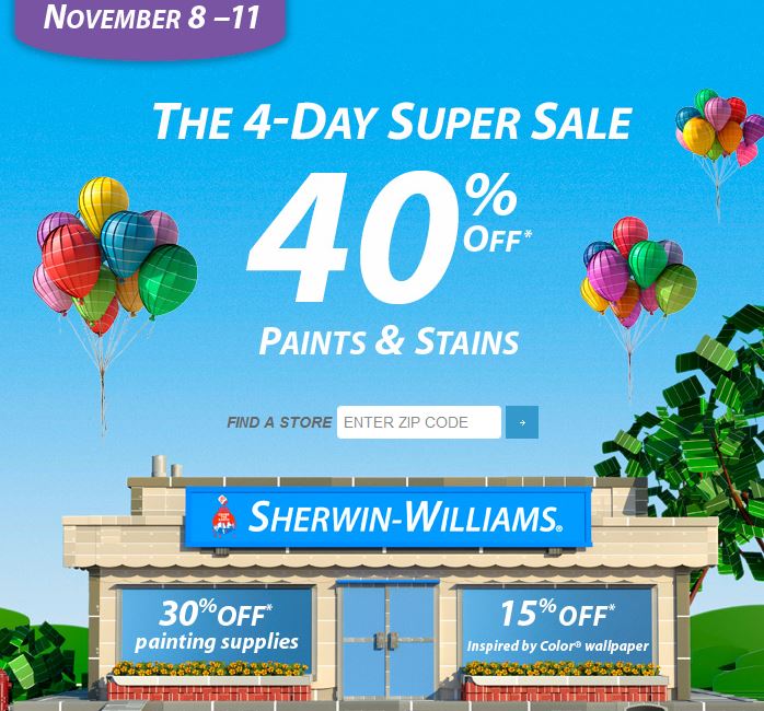 Sherwin Williams Coupon 40 Off Paints & Stains +10 Off 50 Purchase