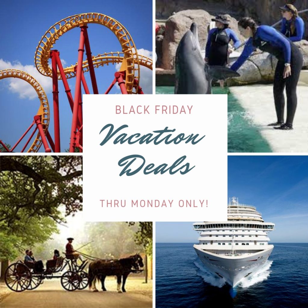Black Friday Vacation Deals BOGO Sea World, Colonial Williamsburg