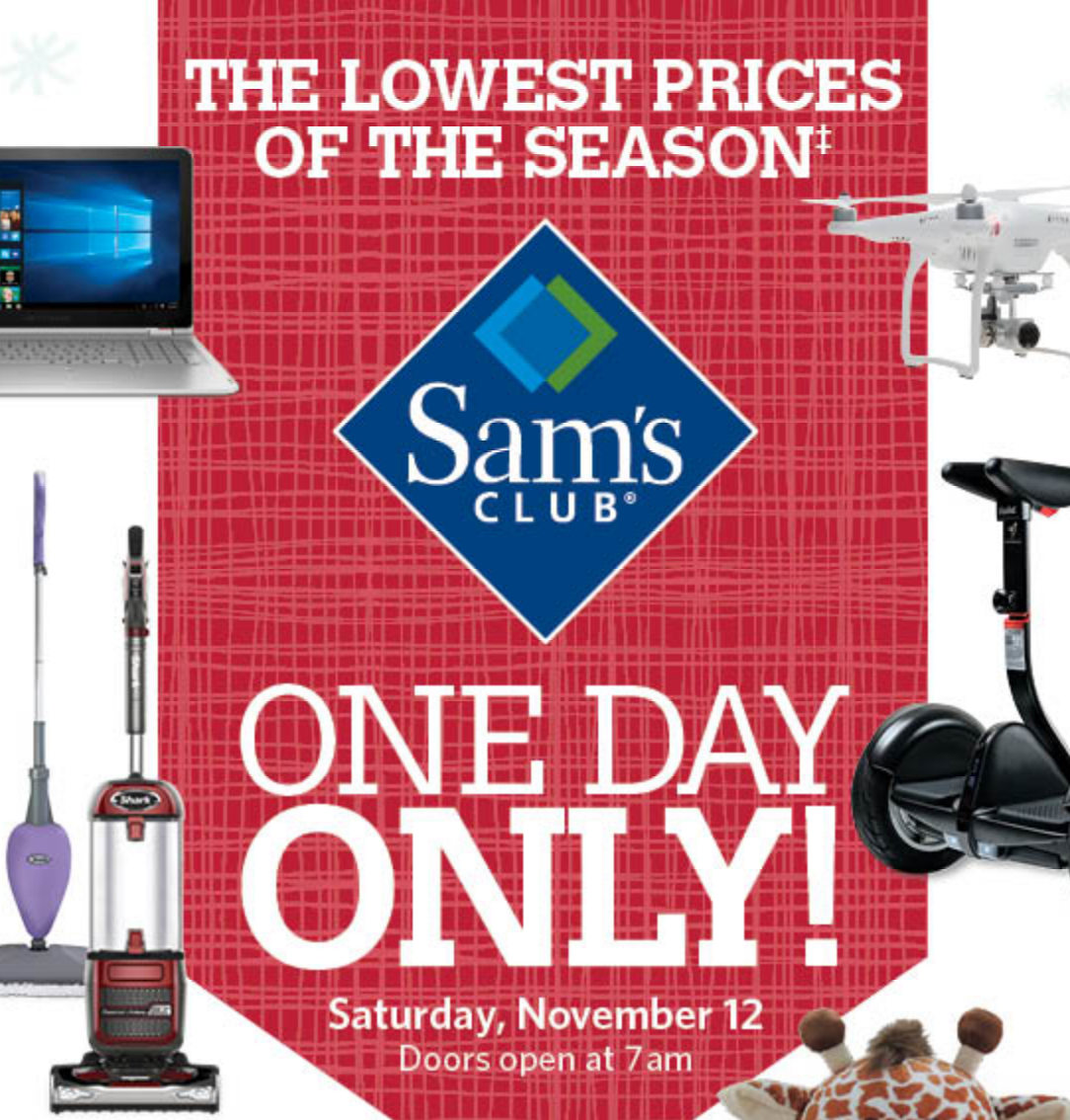 is sams club open on thanksgiving