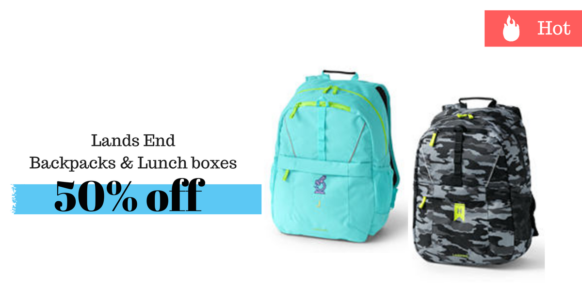 Lands end 2025 50 off backpacks