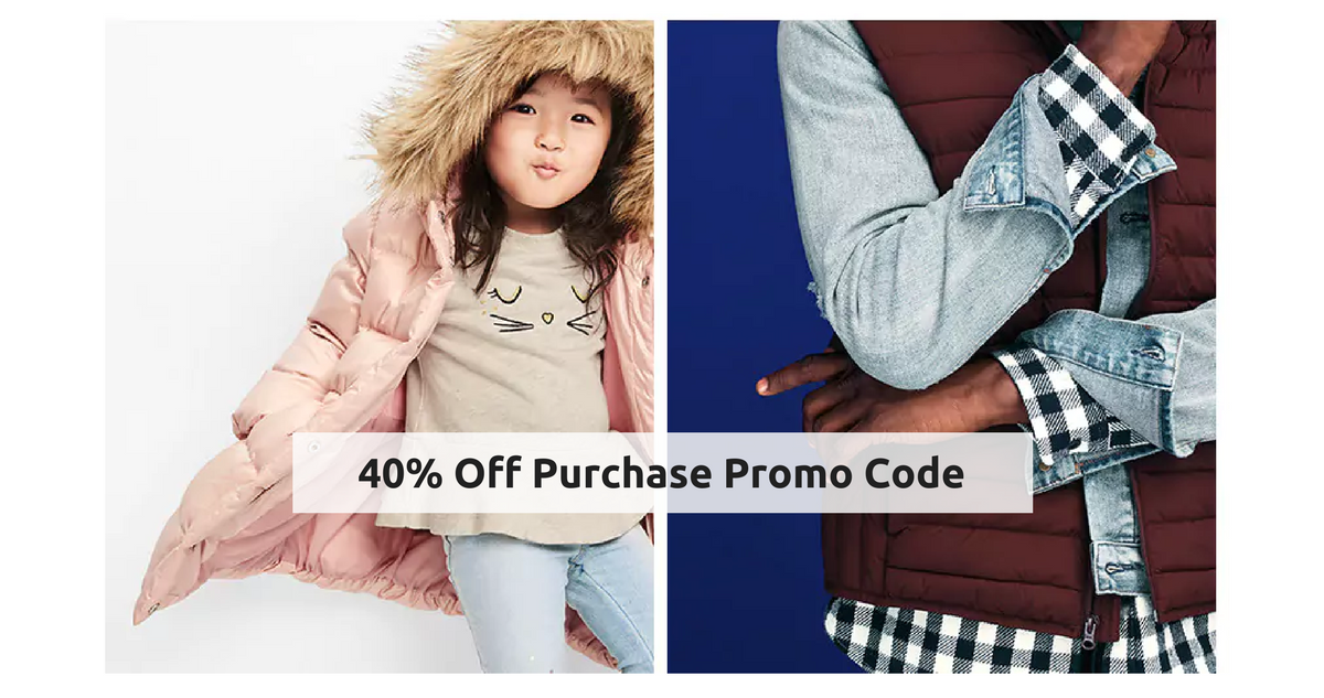 Gap Code 40 off Entire Purchase + Great Big Sale up to 60 off