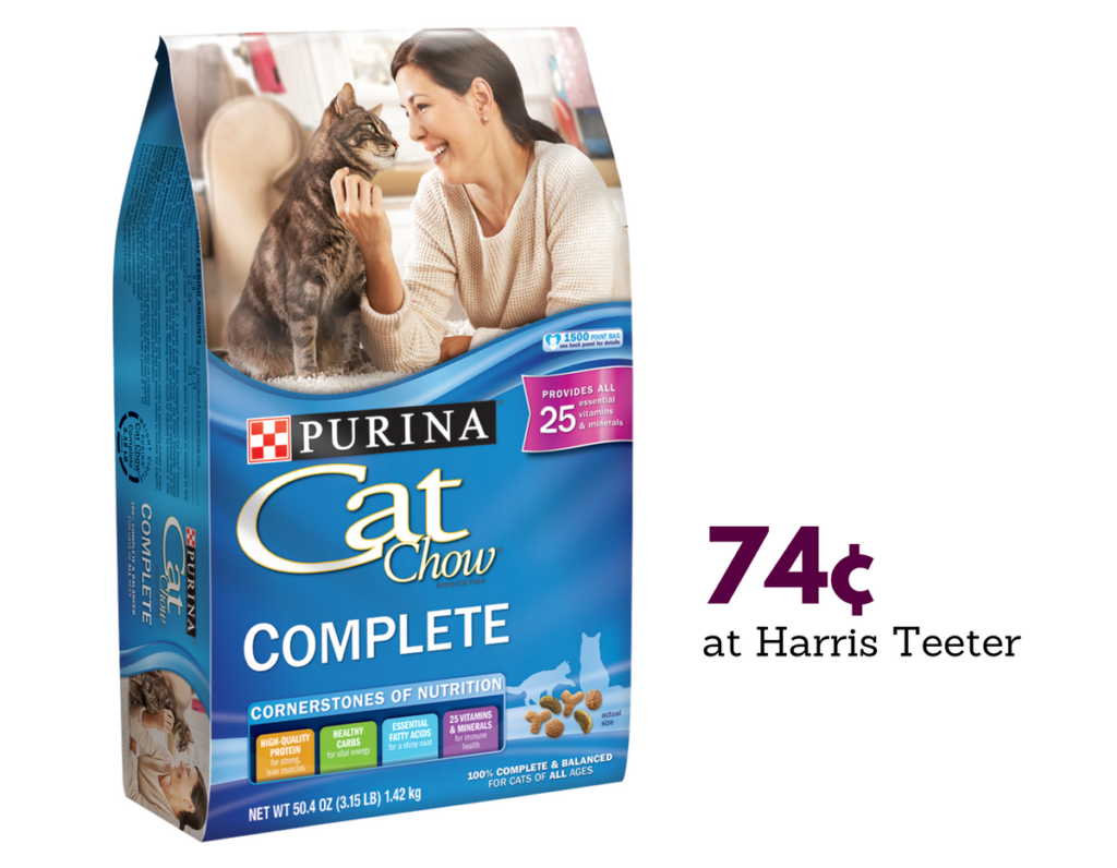 Purina Cat Chow, 74¢ at Harris Teeter Southern Savers