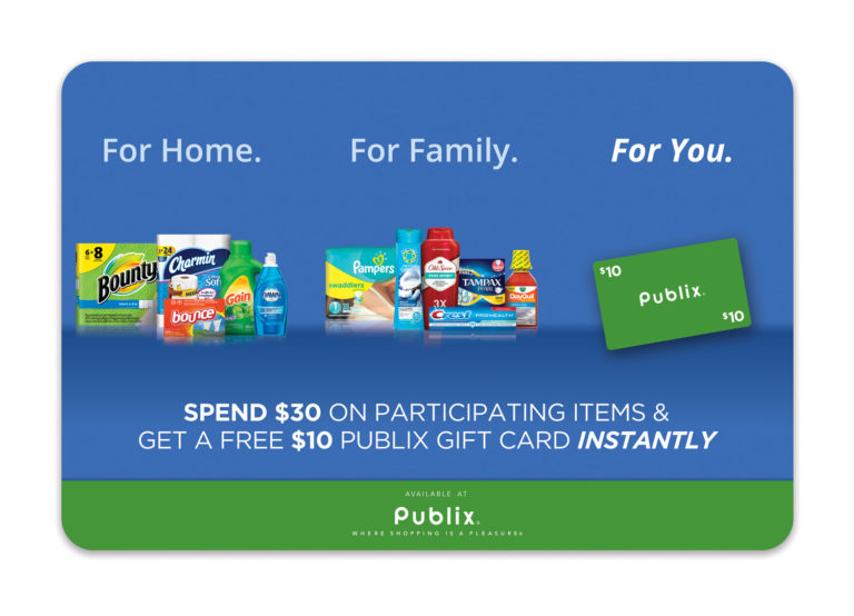 Publix Spend 30 on P&G Items, Get 10 Gift Card Southern Savers