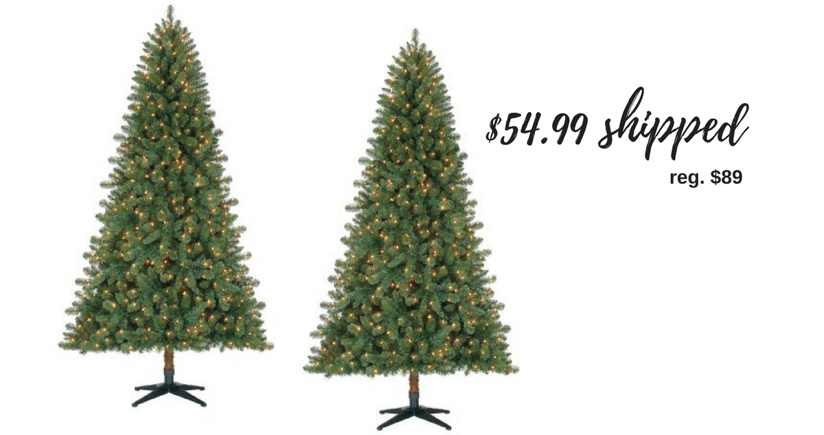 Pre-Lit 7' Duncan Fir Artificial Christmas Tree, $54.99 Shipped (reg ...