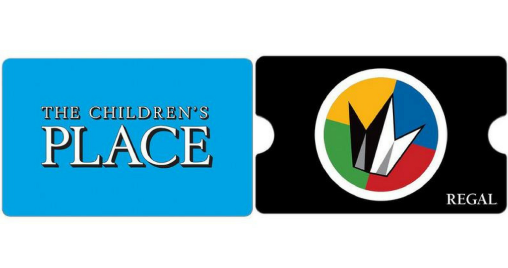 Gift Card Deals Save on Regal Cinemas & The Children's Place