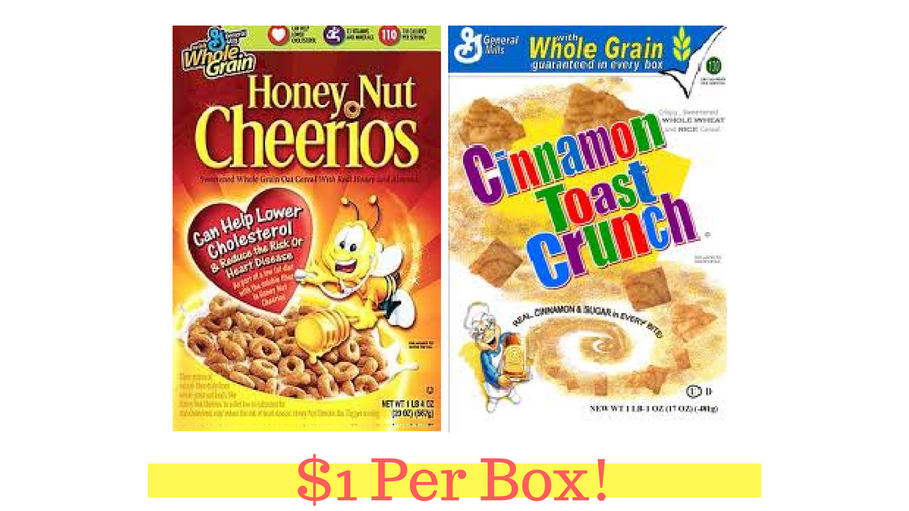 general mills cereal box
