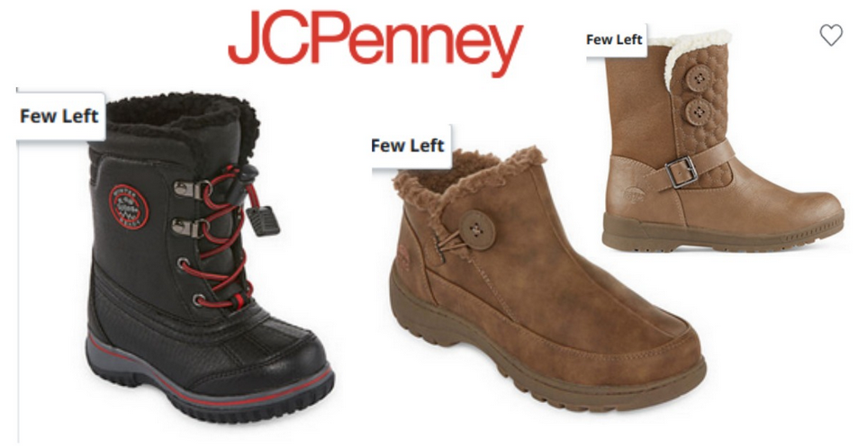 snow boots at jcpenney