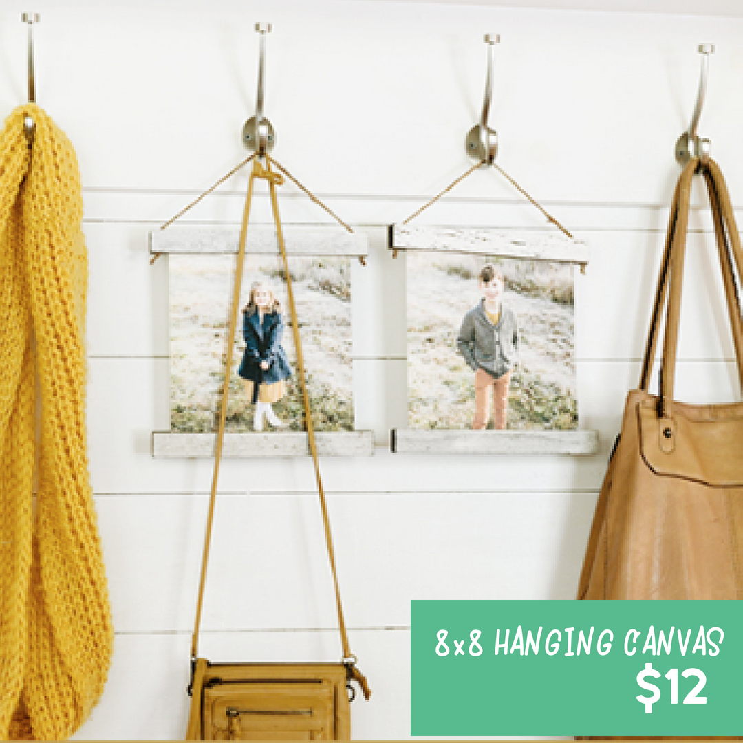 8x8 Hanging Canvas Prints for $12 :: Southern Savers