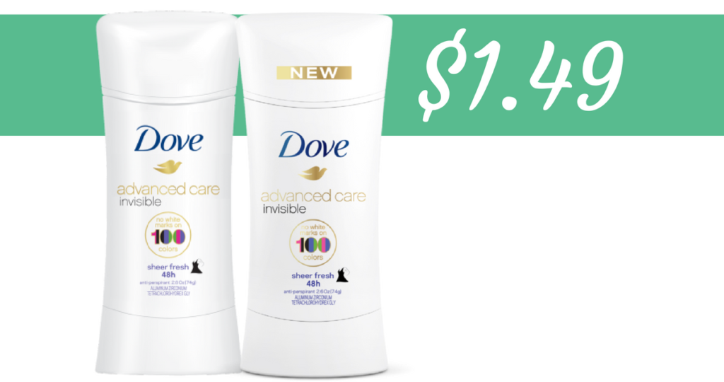 Dove Deodorant Coupon Makes Advance Care 1.49 Southern Savers