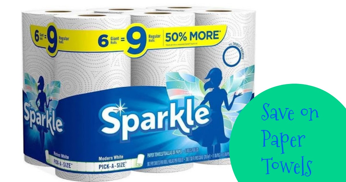 Sparkle Coupon Paper Towels for 3.24 a Pack! Southern Savers
