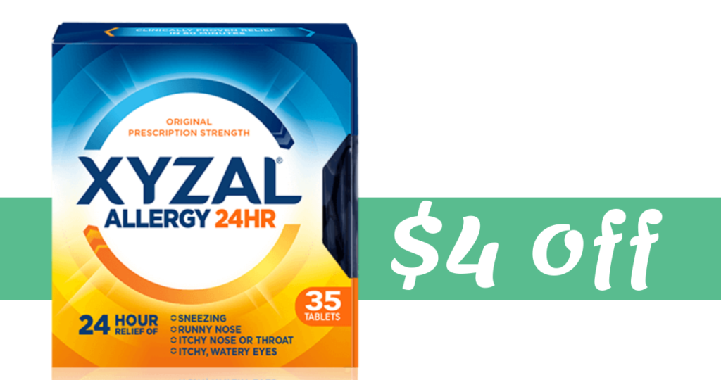 Xyzal Coupon Get 4 off Allergy Medication Southern Savers
