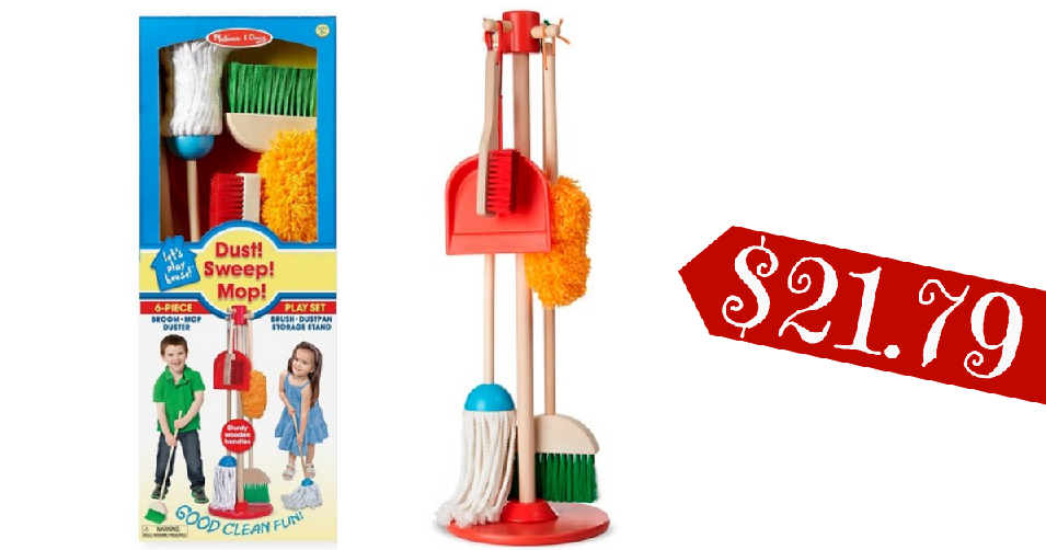 melissa & doug dust sweep & mop toy set