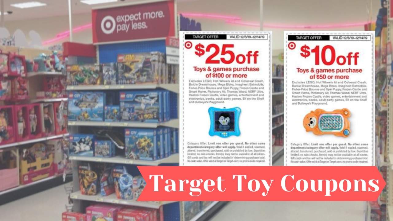 Target Toy Coupons 10 Off 50 or 25 off 100 Southern Savers