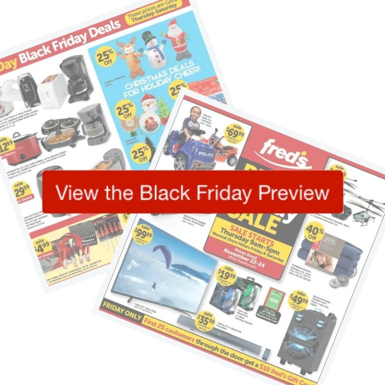 2018 Fred's Black Friday Ad Southern Savers