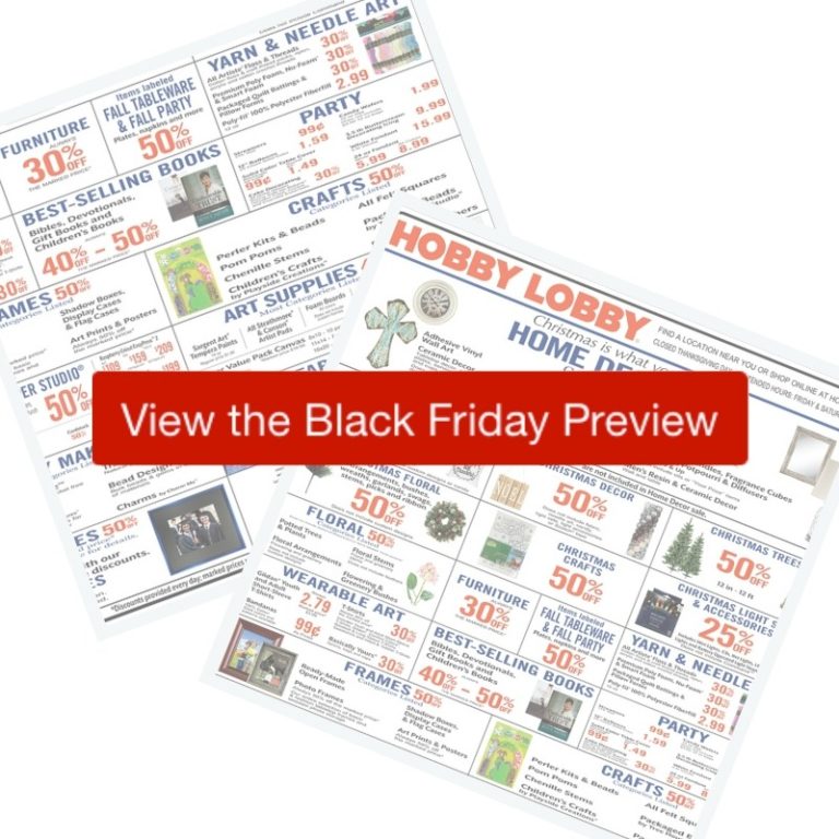 2018 Hobby Lobby Black Friday Ad Southern Savers