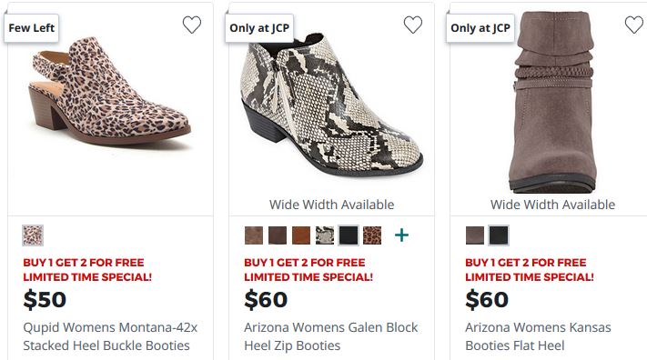 jcpenney buy 1 get 2 free shoes