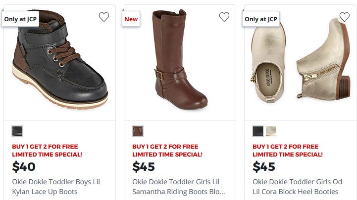 buy 1 get 2 free boots jcpenney