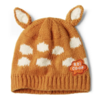 kid's fawn gold beanie with ears