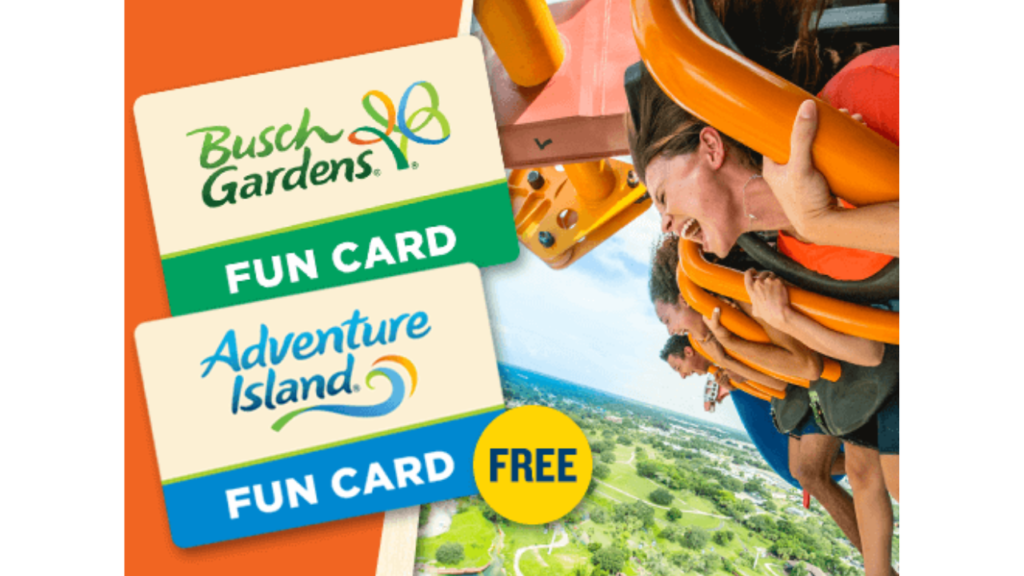 BOGO Busch Gardens & Adventure Island Fun Card Southern Savers