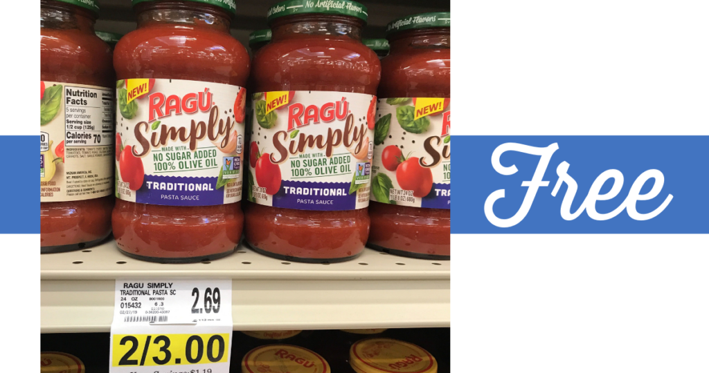 Ragu Coupon Simply Pasta Sauce for Free! Southern Savers