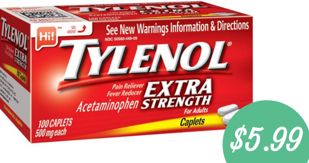 Tylenol Coupon Makes 100 Count Box 5.99 Southern Savers