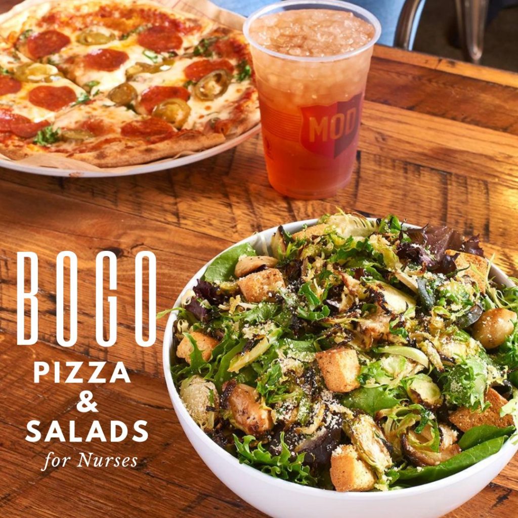 Today Only BOGO Mod Pizzas or Salads for Nurses Southern Savers