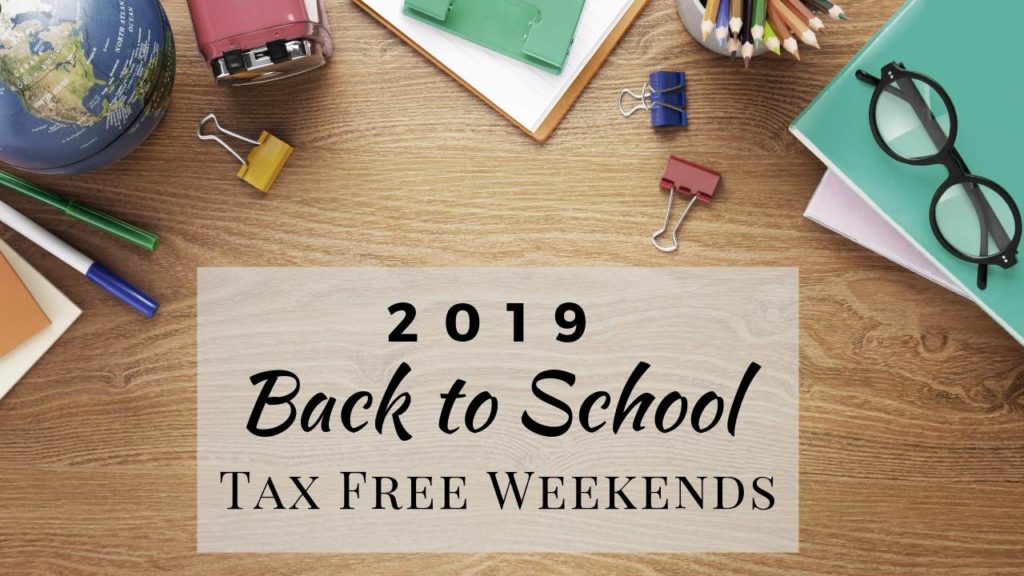 2019 Back to School Tax Free Weekends Southern Savers