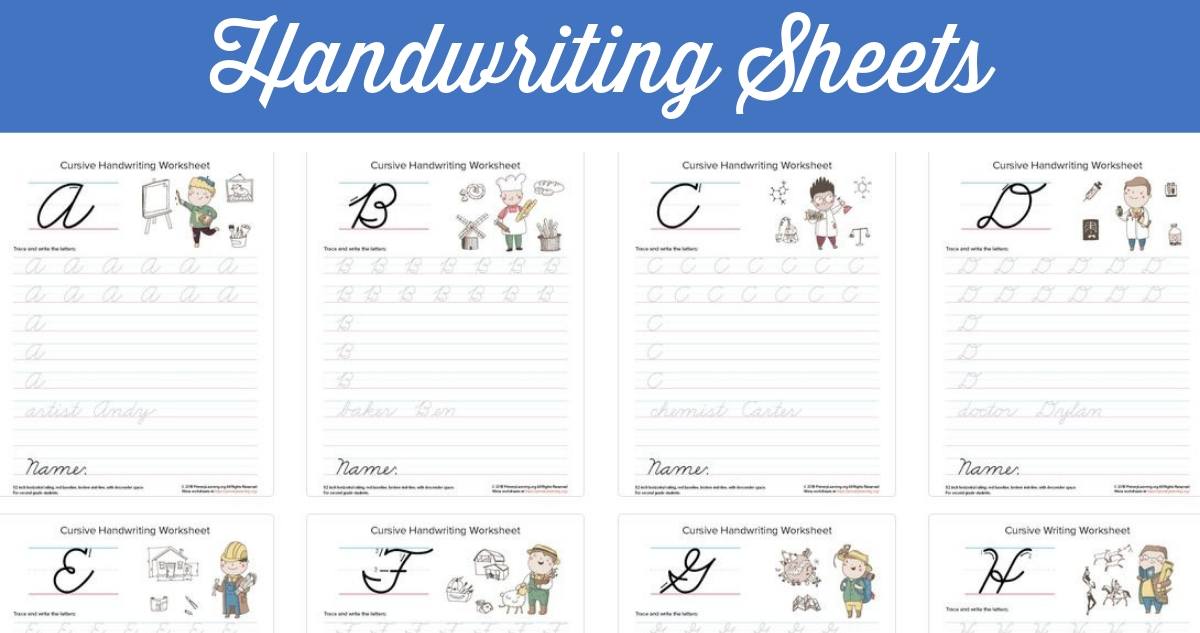 Free Cursive Worksheets For 2nd Grade