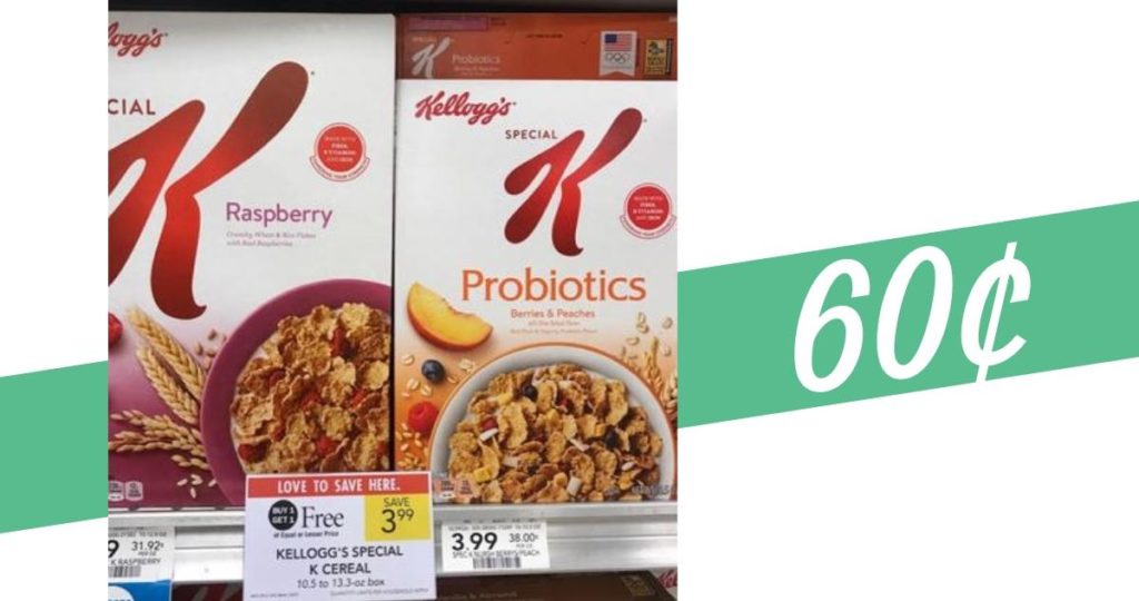 Kellogg's Special K Cereal for 60¢ a Box :: Southern Savers