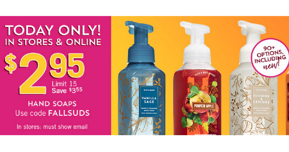 Bath Body Works Hand Soaps For 395 Shipped Southern