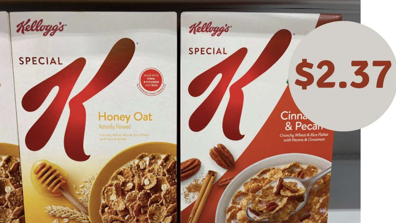 Kellogg's Special K Cereal for 2.37 a Box Southern Savers