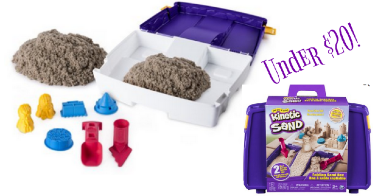 kinetic sand with folding sandbox