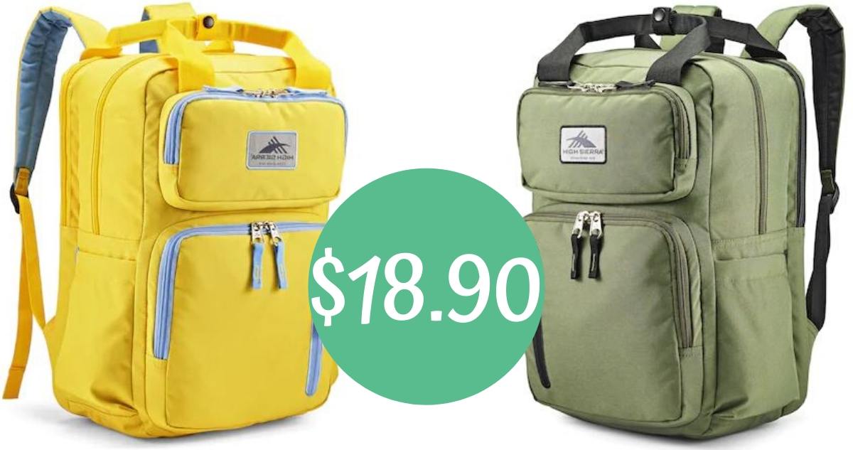 Kohl's Coupon Codes Makes High Sierra Backpack 18.90 Shipped
