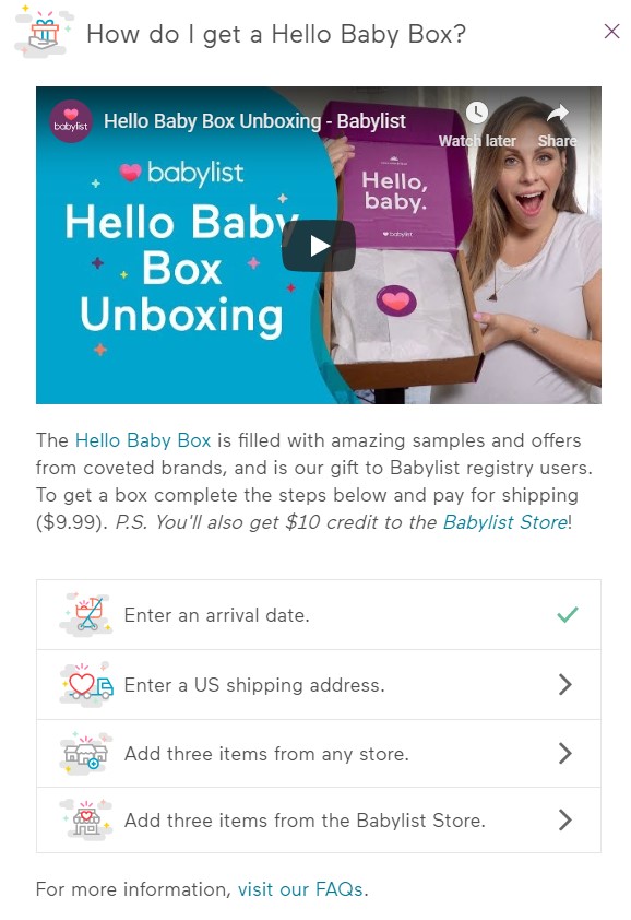 babylist welcome box january 2019
