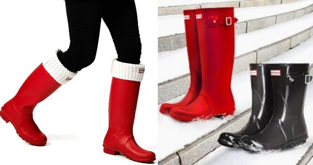 red hunter boots sale