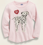 dalmation long sleeve tee for girls