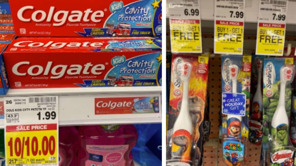 colgate toothpaste and spinbrush