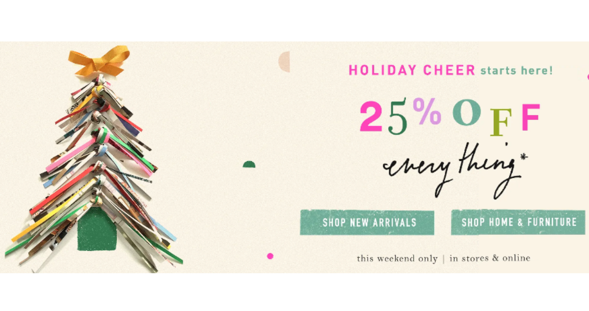 Anthropologie Sale 25 Off Everything Southern Savers