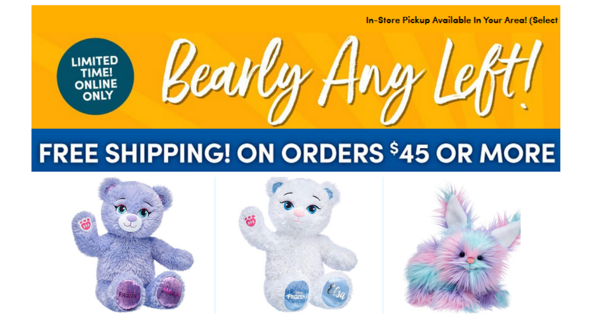 Build-A-Bear Sale | 60% Off Select Plush Bears :: Southern Savers