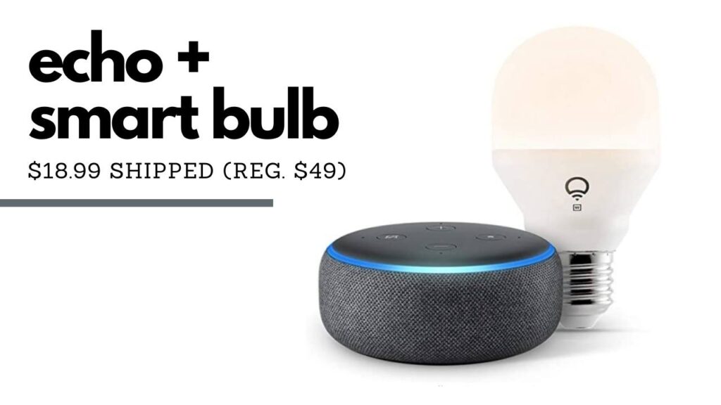 Echo Dot + Free Smart Bulb for $18.99 (reg. $49) :: Southern Savers